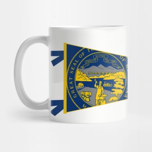 Nebraska Flag Pennant Mug